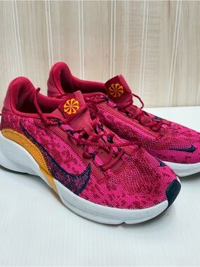 Nike Women's Hot Pink and Yellow Athletic Sneakers
